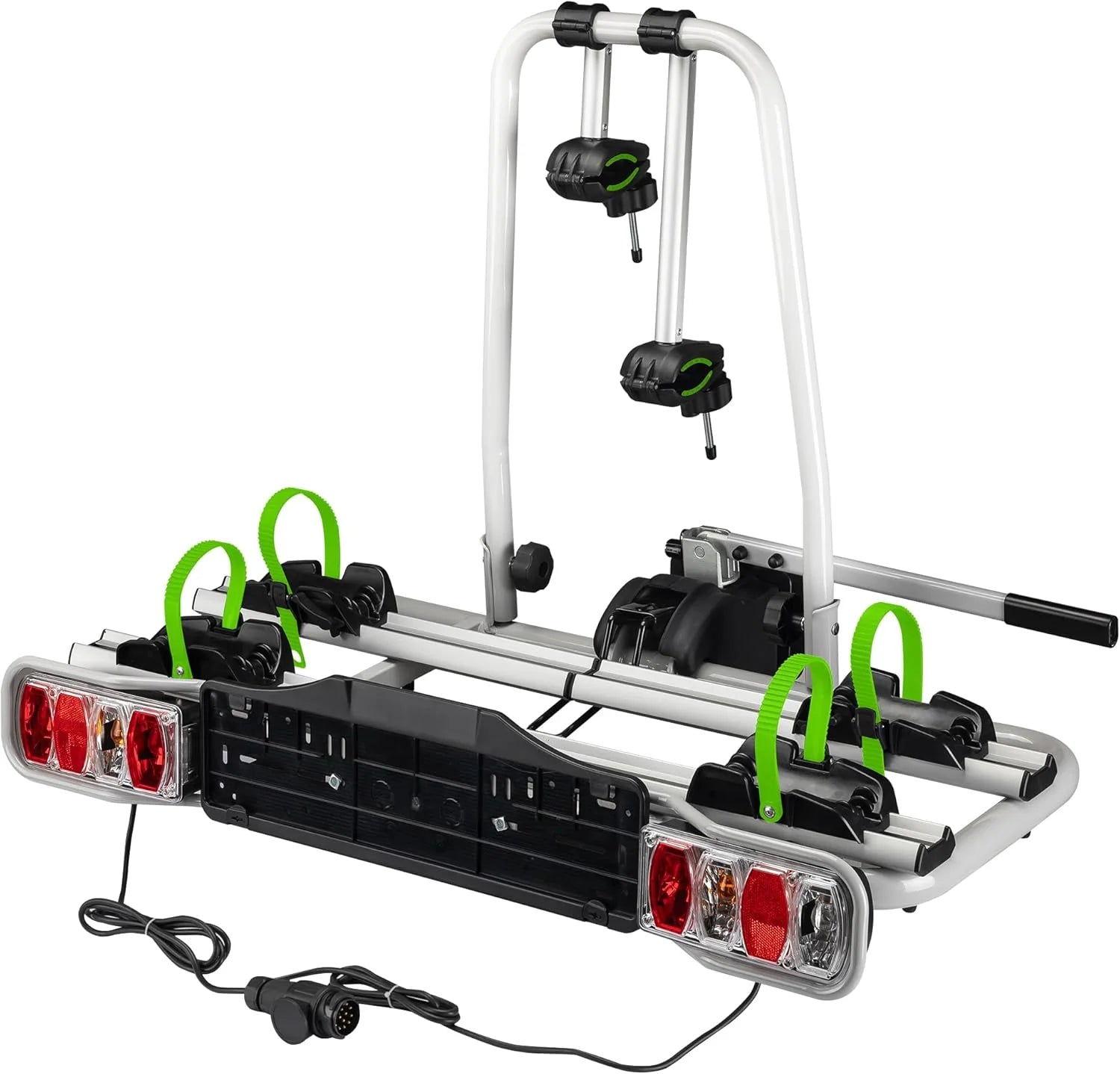 Wiltec Bagażnik Na 2 Rowery Na Hak O Nośności Do 60 Kg, Składany I Odchylany Bagażnik Rowerowy, Do Szerokość Opon Rowerowych 20-80 Mm