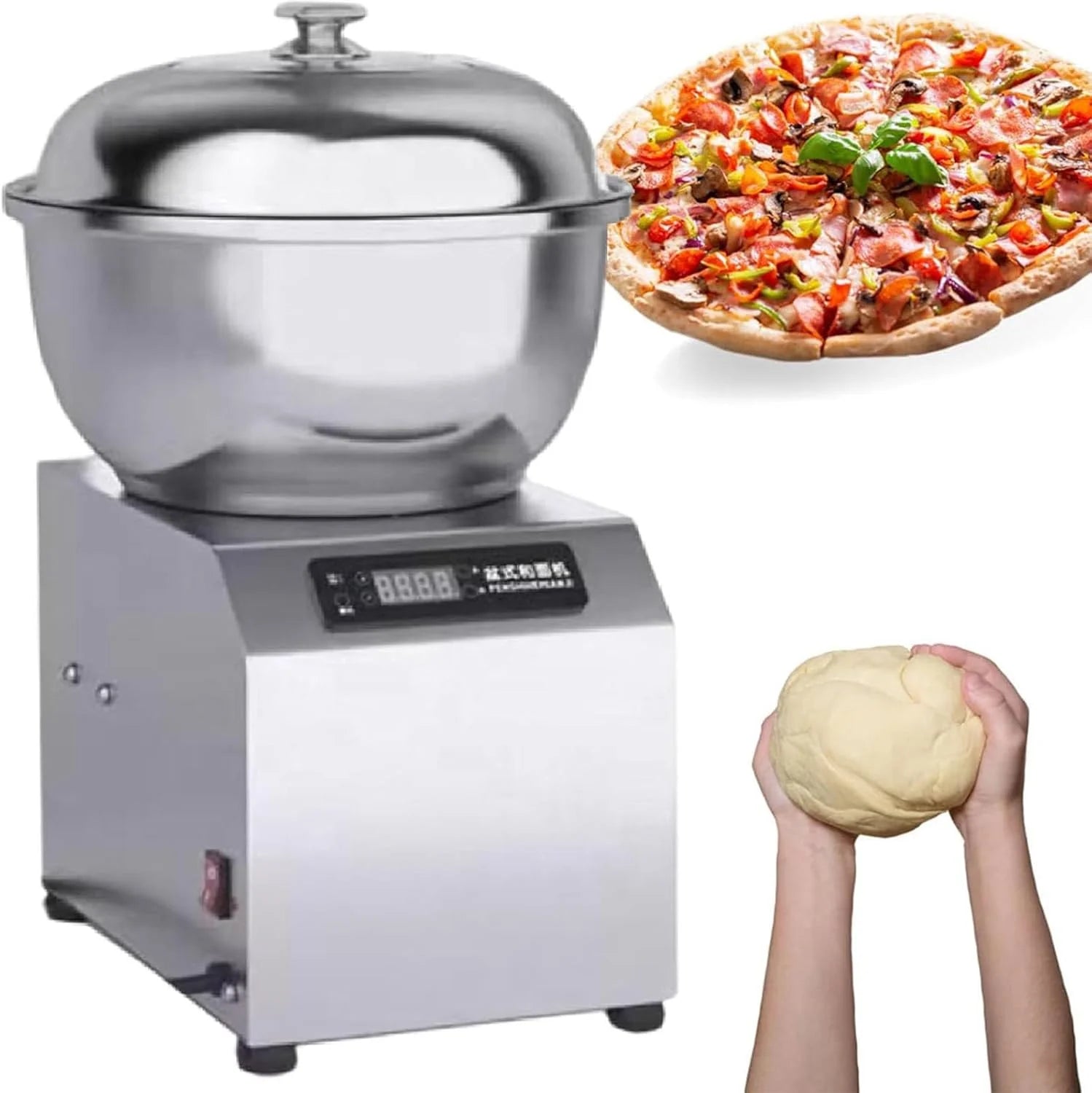 Profesjonalny Mikser Do Ciasta 5 Kg/8 Kg, Timer 0-30 Min, Miska O Wysokości 16/24,5 Cm, Idealny Do Mieszania Nadzienia I Masła Do Ravioli. 8Kg(5Kg)